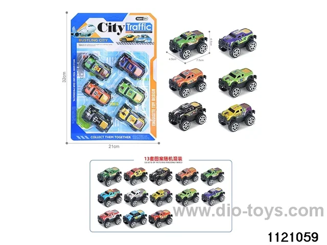 1:64 pull back alloy car（6pcs）