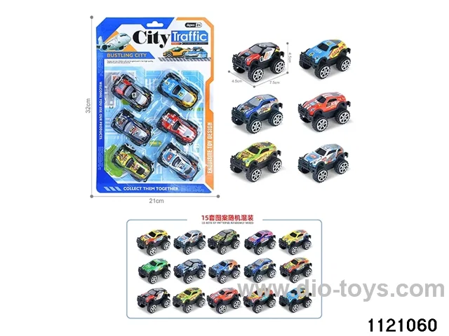 1:64 pull back alloy car（6pcs）