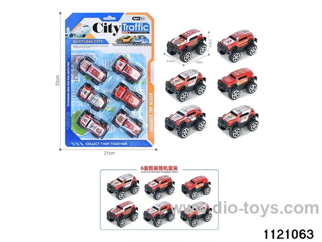 1:64 pull back alloy car（6pcs）