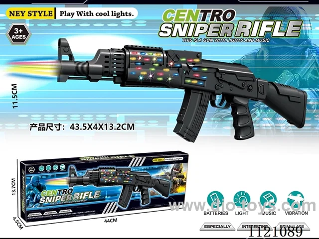 Electric AK47 8-tone gun (Sound, Light and music)