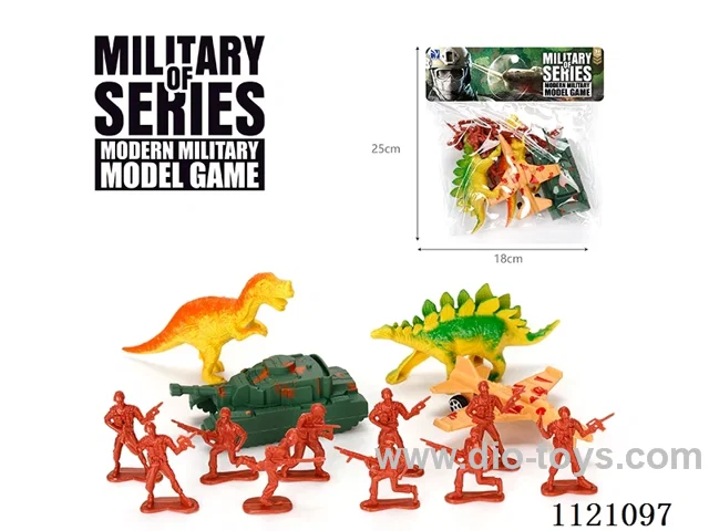 Military set with 14PCS of dinosaurs