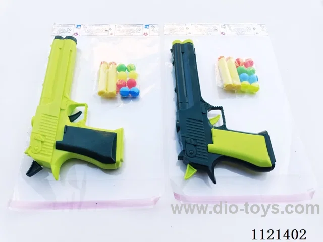 Gun with soft bullets