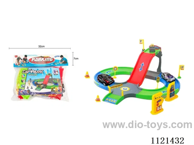 Pieced blocks track parking 1 metal pull-back car