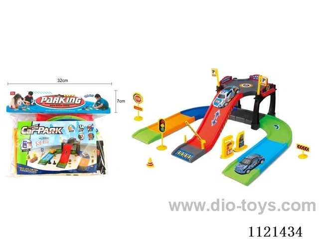 Pieced blocks track parking 1 metal pull-back car