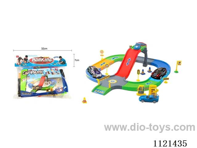 Pieced blocks track parking 1 metal pull-back car
