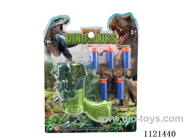 Dinosaur soft ball ping-pong gun