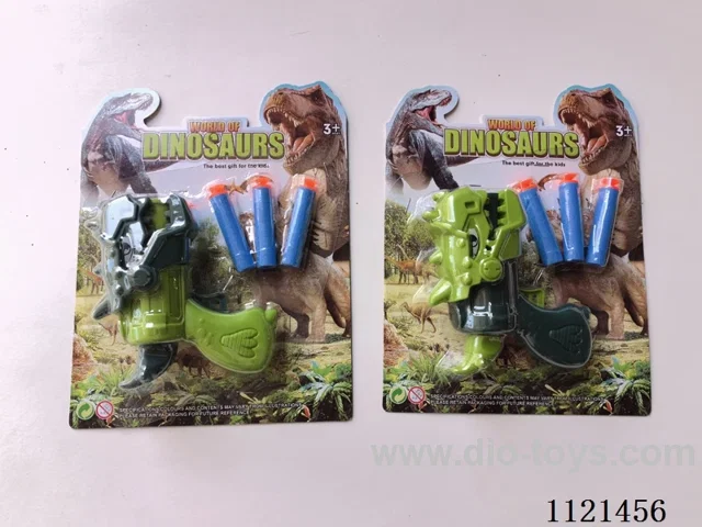 Dinosaur soft ball ping-pong gun