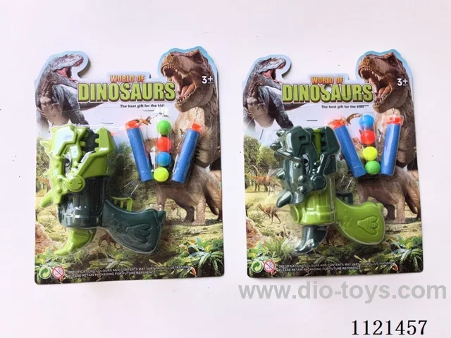Dinosaur soft ball ping-pong gun