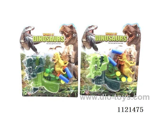 Dinosaur soft ball ping-pong gun