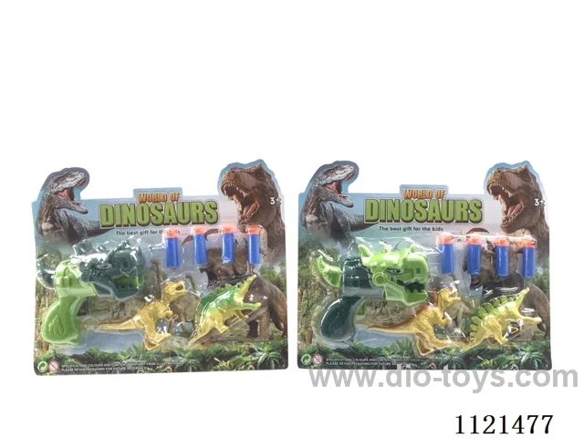 Dinosaur soft ball ping-pong gun