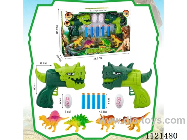 Dinosaur soft ball ping-pong gun