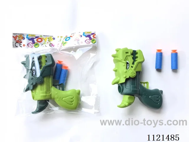 Dinosaur soft ball ping-pong gun
