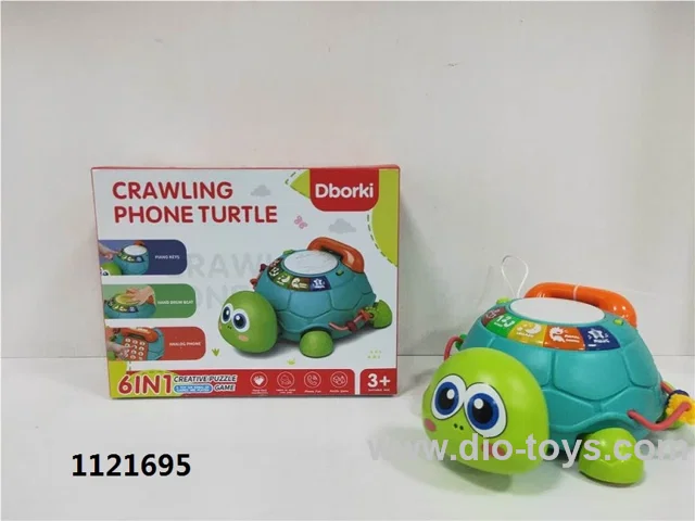 Battery Operated Vrawling Phone Turtle in window box