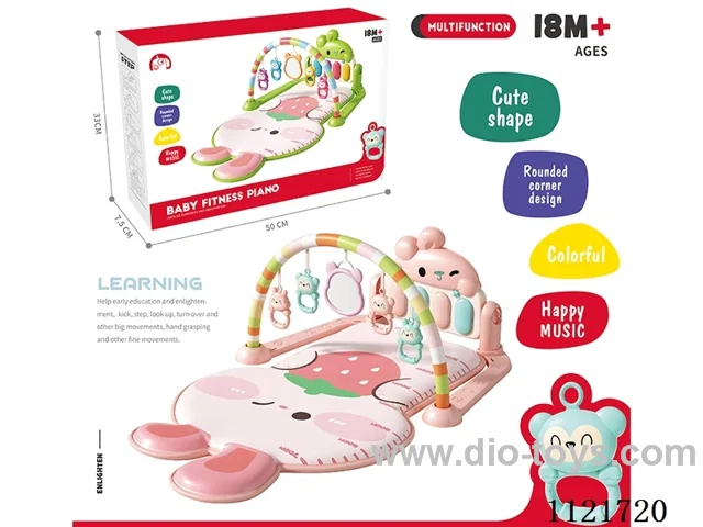 Strawberry Rabbit pedal Piano Green/pink blanket size