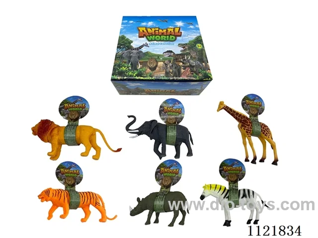 Display box 12PCS Sling 8 inch wild animals (hollow)