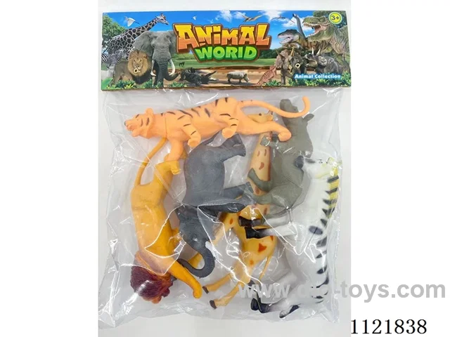 6 "6PCS Wild animals (hollow)