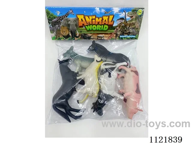 6 "6PCS farm animals (hollow)