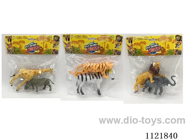 6 "2PCS Wild animals (hollow)