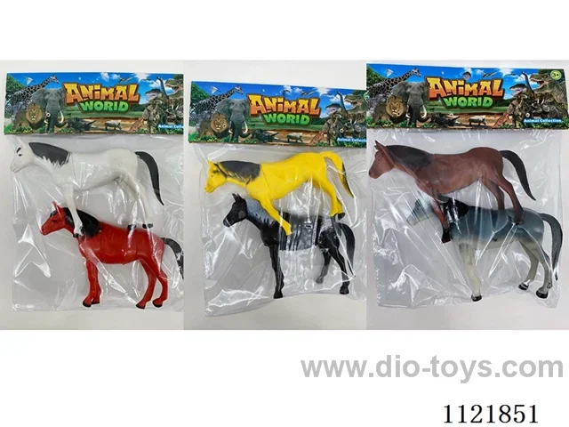 8 "2PCS mounted horse (hollow)