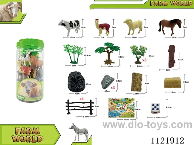 22PCS farm animal set