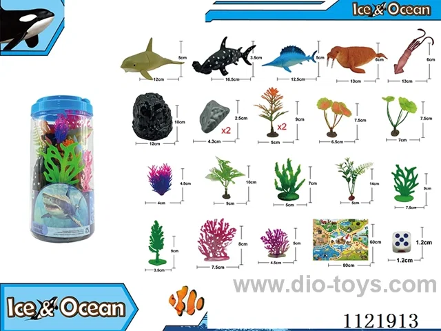 22PCS Marine animal set