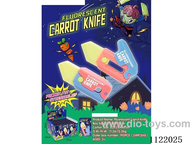 Glow-in-the-dark radish knife