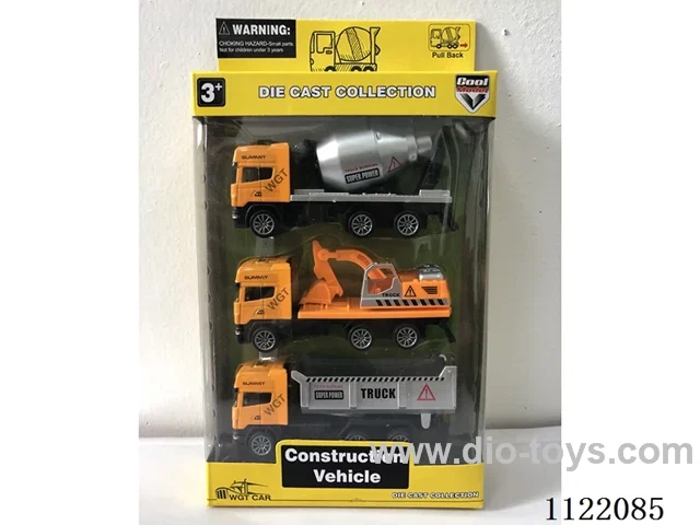 1:64 Alloy car pull-back car Engineering Dump Car Engineering Bergot Car Engineering Mud car European locomotive (1:43:55)