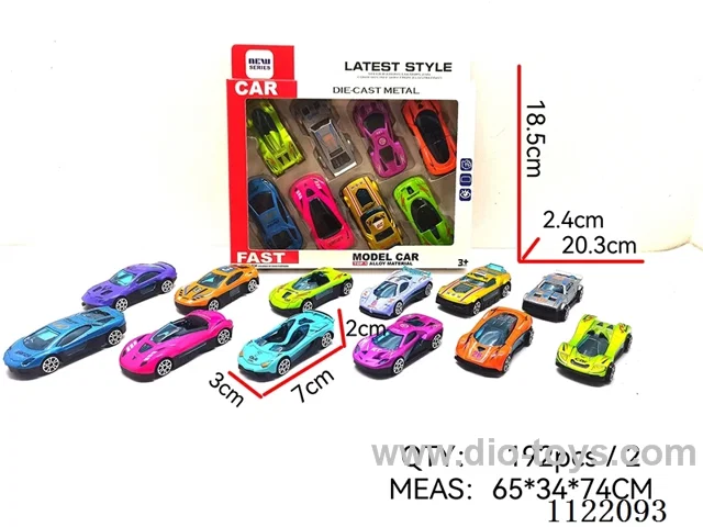 1:64 sliding alloy car (8PCS)
