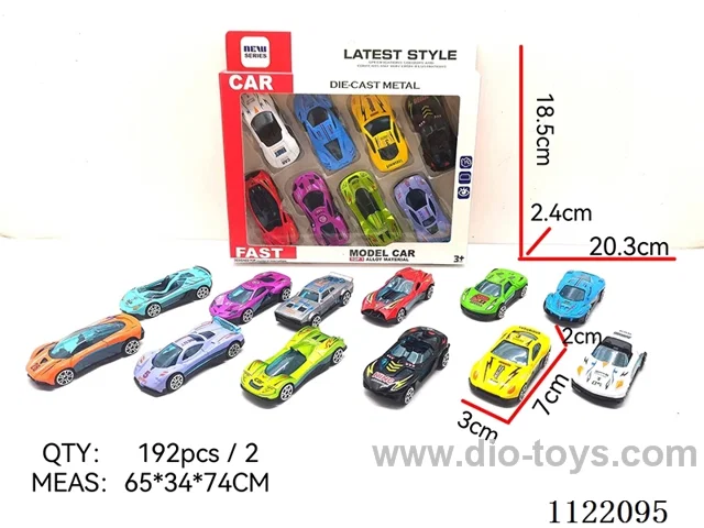 1:64 sliding alloy car (8PCS)