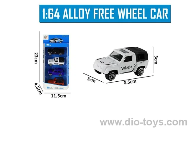 1:64 sliding alloy car 4PCS