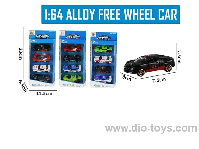 1:64 sliding alloy car 4PCS