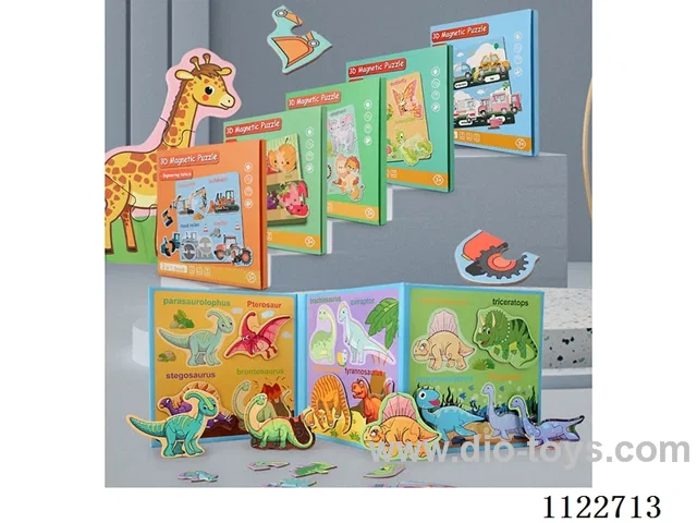 Paper book clip type 3D magnetic puzzle randomly mixed
