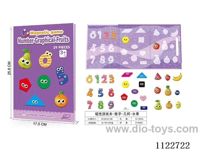Magnetic game this - number - geometry - fruit