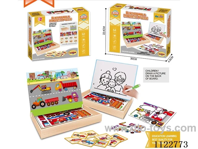 Puzzle Magnetic diy puzzle (Happy engineering car theme)