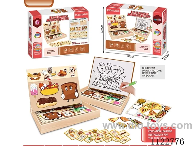 Puzzle Magnetic diy Puzzle (Food Party theme)