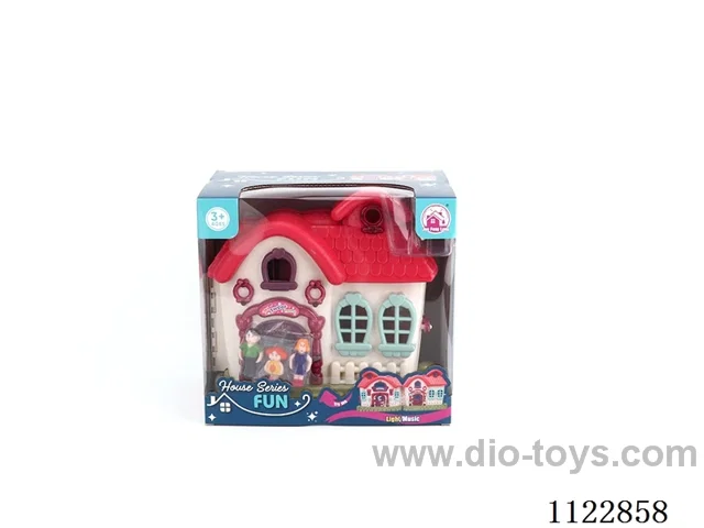 Flash Lights Villa with 12 music (pack 2 AA batteries)+ people/furniture