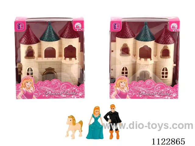 Mini Castle + Princess/Prince/Horse + Furniture (2 mixed)