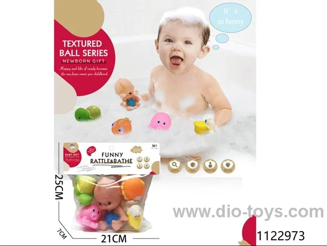 rubber animals + doll