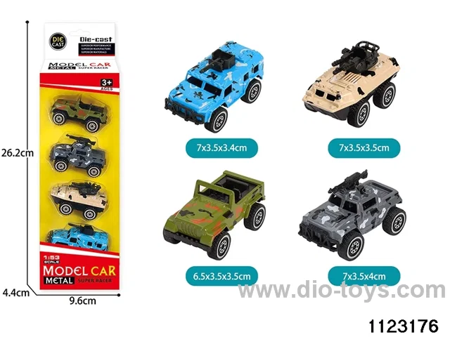 4pcs Alloy Sliding Car