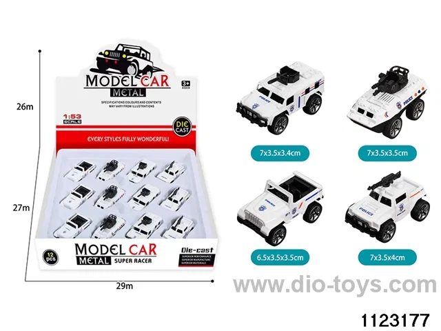 12pcs Alloy Pull Back Car