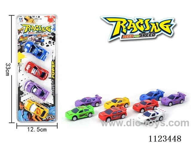 (GCC) Cartoon Pad Printing ABS Pull-back Car (4 PCS)