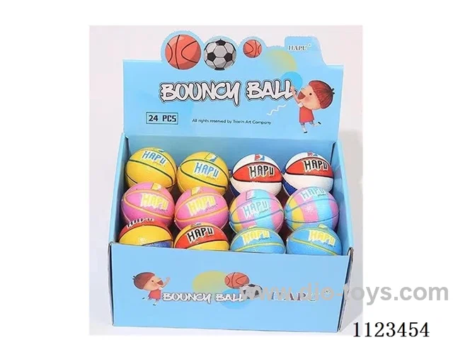(GCC) 6cm basketball six types of bouncy ball (24pcs/ box)