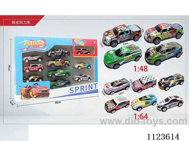 1:48 + 1:64 steel car 10PCS
