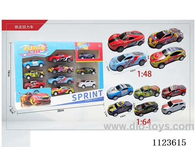 1:48 + 1:64 steel car 10PCS