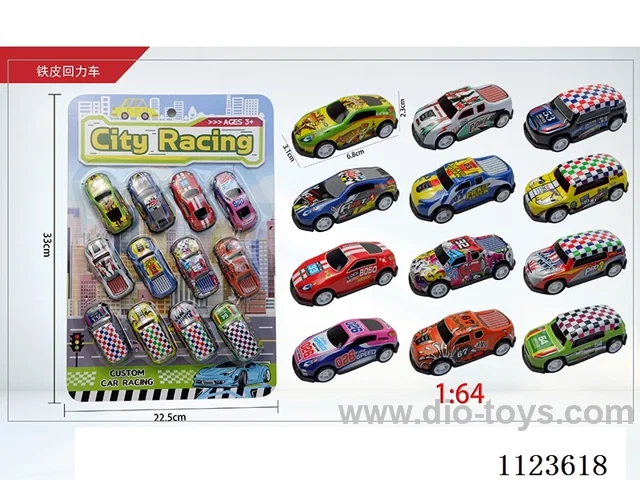 1:64 steel car 12PCS