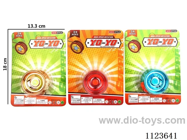Plastic electroplated yo-yo (gold, blue, red 3 mixed)