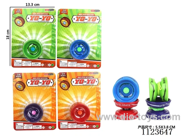 Plastic solid yo-yo (green, blue, red. Purple 4 mixed)