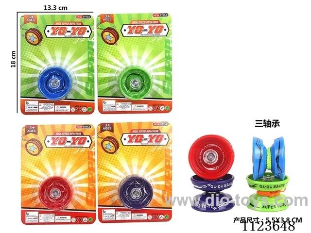 3 Bearing plastic solid color yo-yo (green, blue, red. Purple 4 mixed)