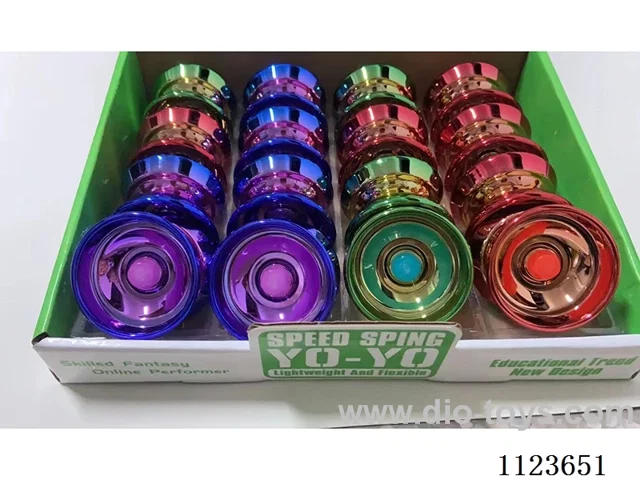 Graded alloy electroplated yo-yo (Lapis gold, red yellow. Lotus red 3 mixed)12PCS