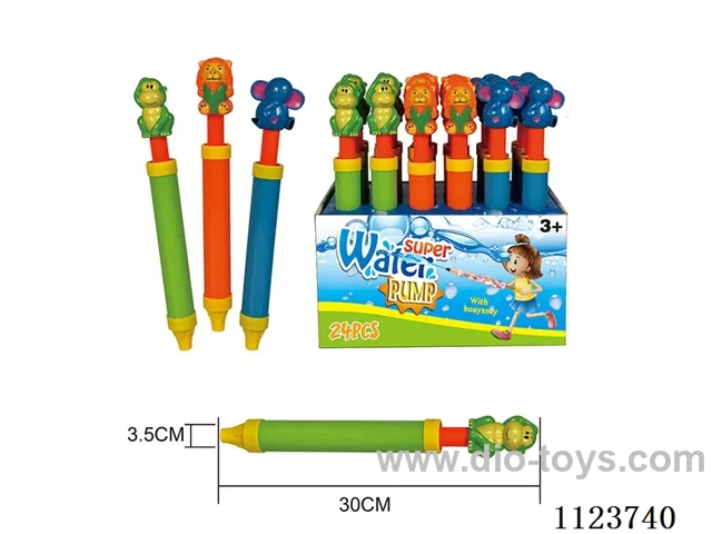 30CM small animal head color water cannon /3 types mixed /24PCS